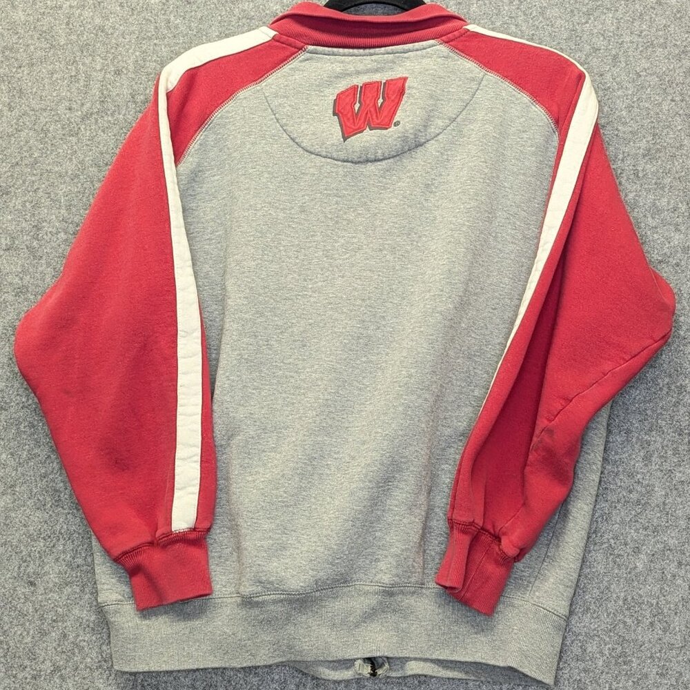 Wisconsin Badgers Gray Zip Up Jacket Long Sleeve Women’s Size L Campus Heritage - Picture 9 of 9